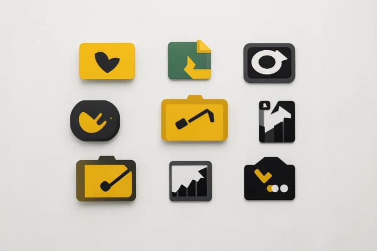 Um conjunto de ícones representando diferentes plataformas de publicidade digital e ferramentas de análise.