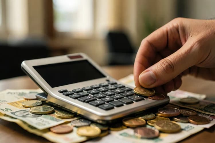 Cálculo de custos para contratar uma empresa de tráfego pago com calculadora e moedas