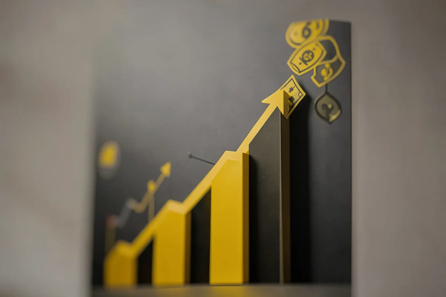 Empresas de tráfego pago em um gráfico de crescimento digital