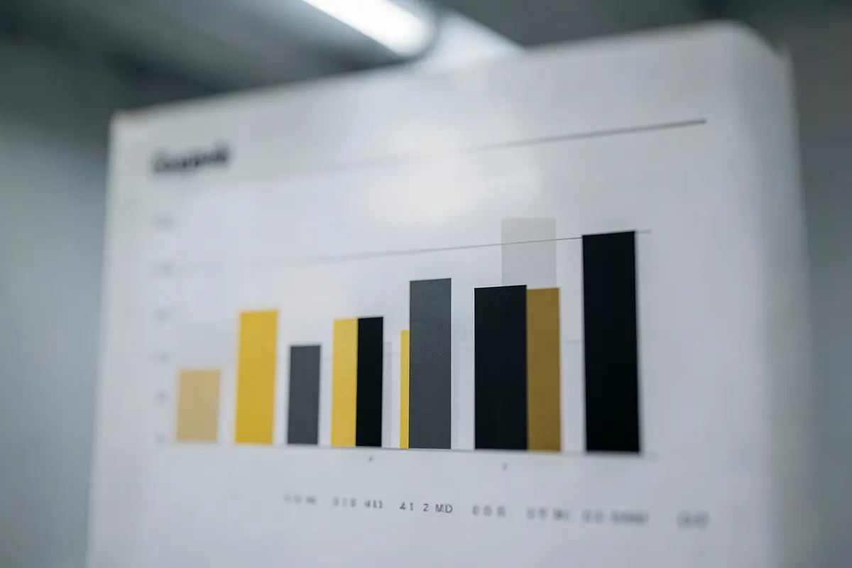 Gráfico de barras mostrando o custo médio de tráfego pago no Google Ads.
