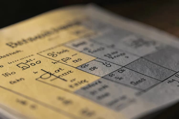 Uma lista de verificação com um visto marcando cada item.